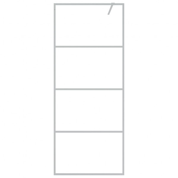 Divisória de chuveiro prateado 80x195 cm vidro ESG transparente M 3