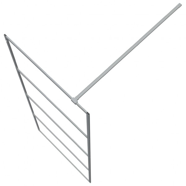 Divisória de chuveiro prateado 80x195 cm vidro ESG transparente M 5