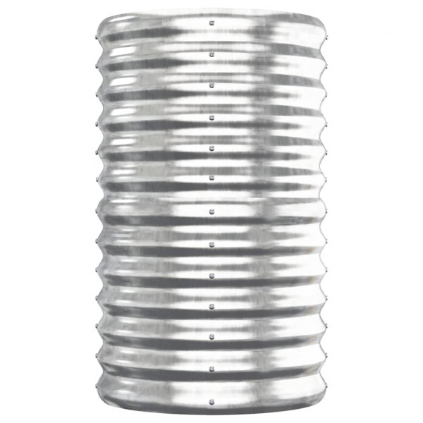 Jardinera arriate acero recubrimiento polvo plata 152x40x68 cm M 4