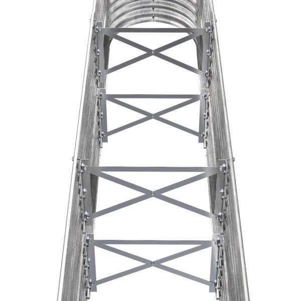 Jardinera arriate acero recubrimiento polvo plata 152x40x68 cm M 5