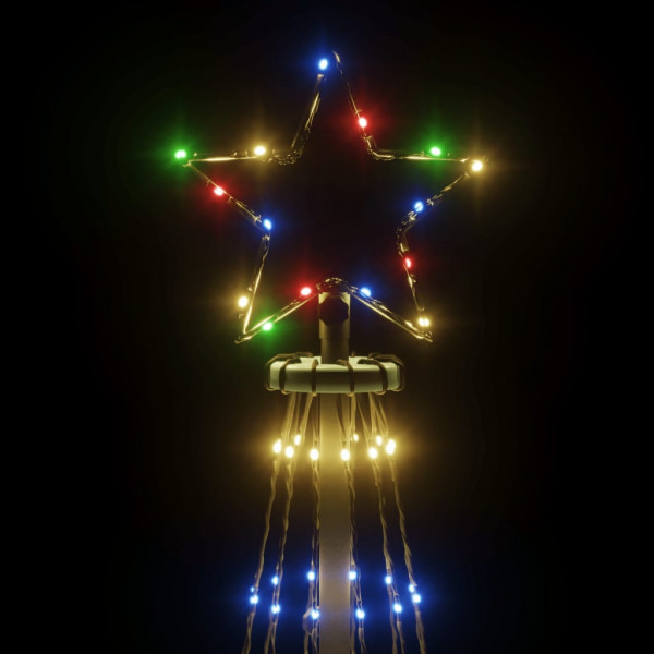 Árvore de Natal com espigão 108 luzes LED 180 cm colorido M 4