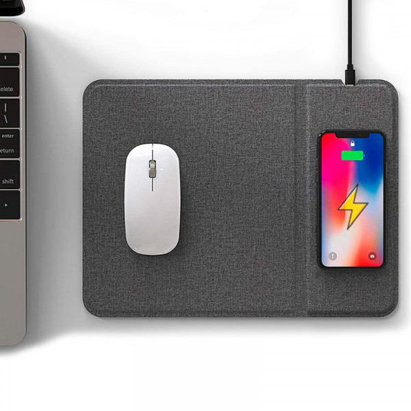 Tapete de raton COOL Mousepad + Base Carregando sem fio Qi 15W M 2