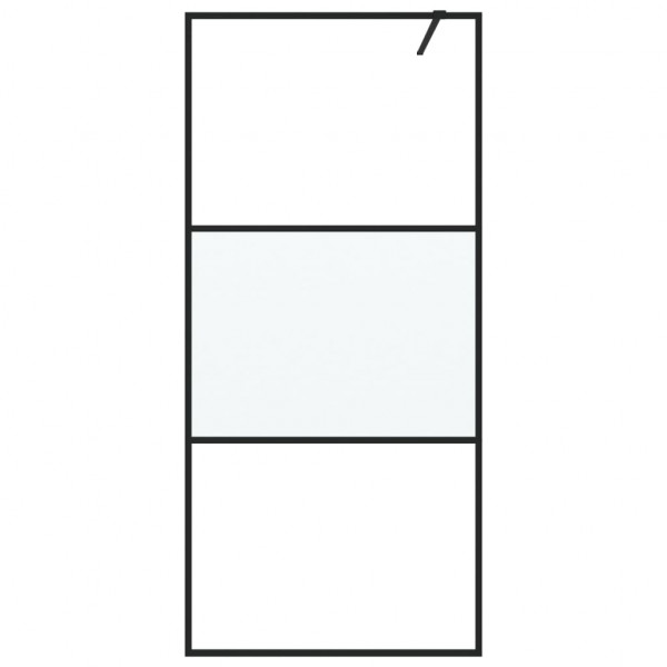 Divisória de chuveiro 90x195 cm vidro semiopaco ESG preto M 3