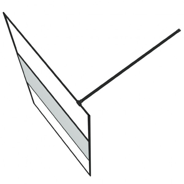 Divisória de chuveiro 115x195 cm vidro semiopaco ESG preto M 5