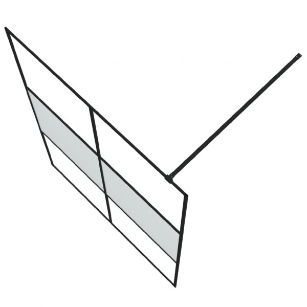 Divisória de chuveiro 140x195 cm vidro semiopaco ESG preto M 5