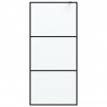 Divisória de chuveiro 90x195 cm vidro opaco ESG preto 3