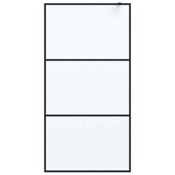 Mampara de ducha vidrio ESG esmerilado negro 100x195 cm M 3