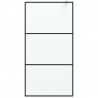 Divisória de chuveiro 100x195 cm vidro opaco ESG preto 3