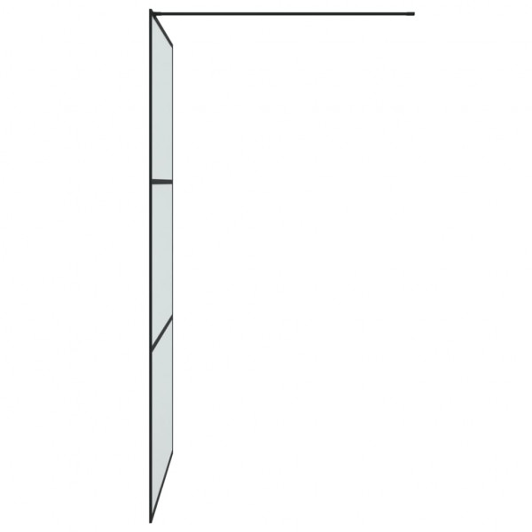 Divisória de chuveiro 115x195 cm vidro opaco ESG preto M 4