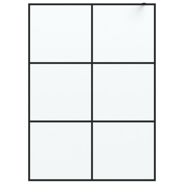 Mampara de ducha vidrio ESG esmerilado negro 140x195 cm M 3