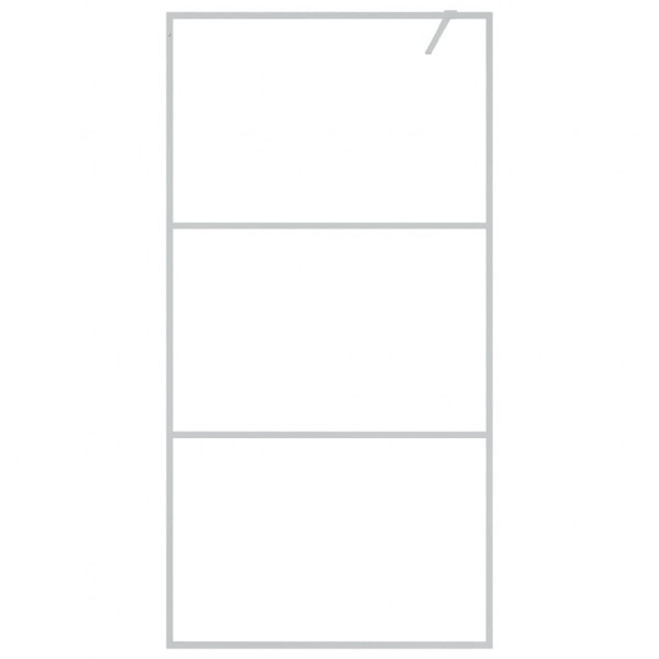 Divisória de chuveiro prateado 100x195cm vidro ESG transparente M 3