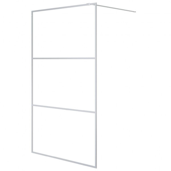 Divisória de chuveiro prateado 115x195cm vidro ESG transparente M 2