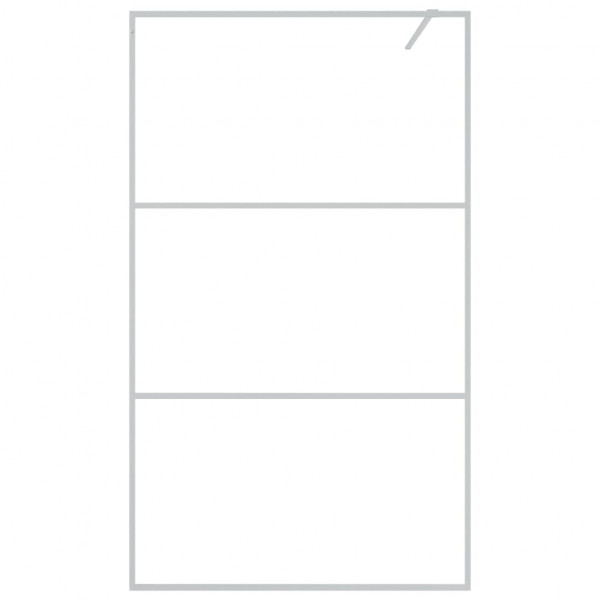 Divisória de chuveiro prateado 115x195cm vidro ESG transparente M 3