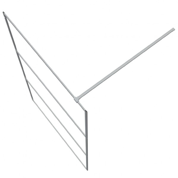 Divisória de chuveiro prateado 115x195cm vidro ESG transparente M 5