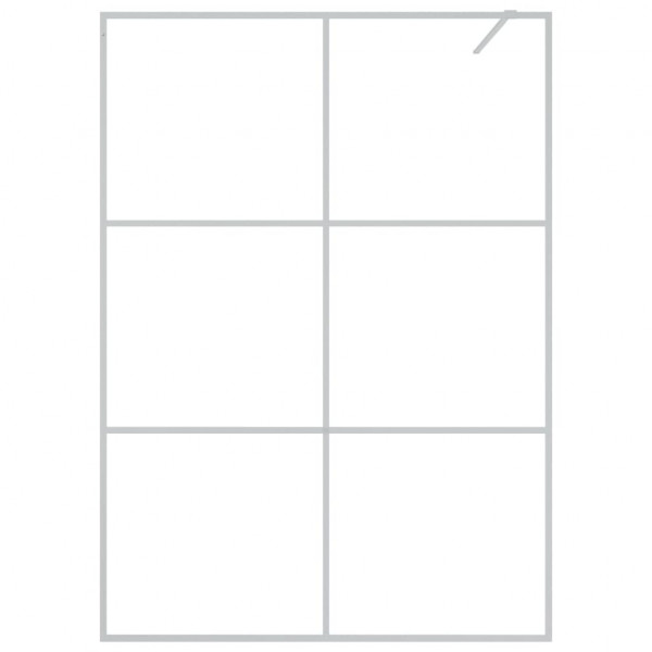 Mampara de ducha vidrio ESG transparente plateado 140x195 cm M 3