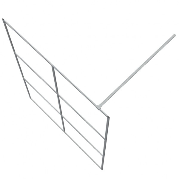 Mampara de ducha vidrio ESG transparente plateado 140x195 cm M 5