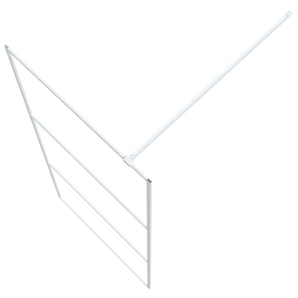 Mampara de ducha vidrio ESG transparente blanco 90x195 cm M 5