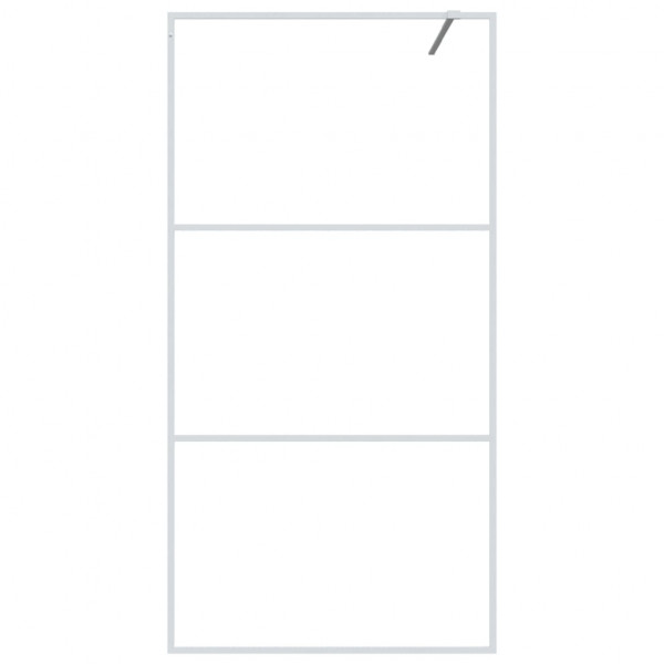 Divisória de chuveiro prateado 100x195cm vidro ESG transparente M 3