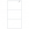 Mampara de ducha vidrio ESG transparente blanco 100x195 cm 3