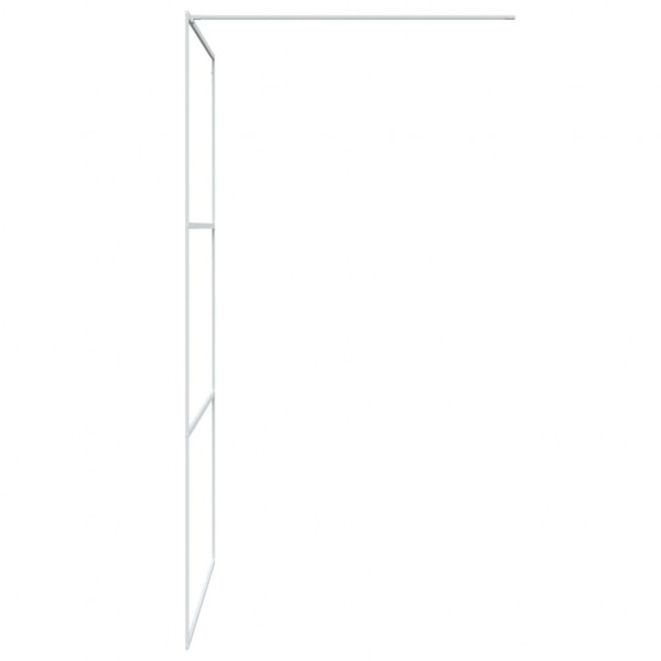 Divisória de chuveiro branco 115x195 cm vidro ESG transparente M 4