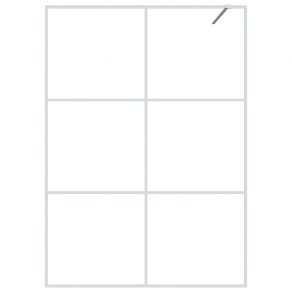 Divisória de chuveiro 140x195 cm vidro transparente ESG branco M 3