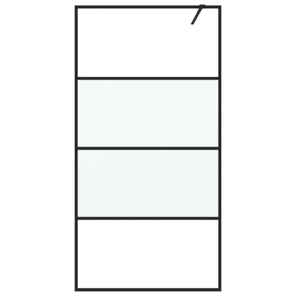 Divisória de chuveiro 100x195 cm vidro semiopaco ESG preto M 3