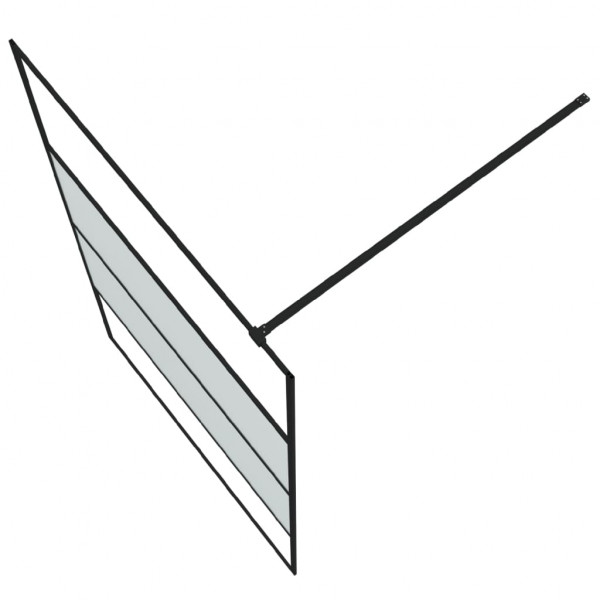 Divisória de chuveiro 115x195 cm vidro semiopaco ESG preto M 5