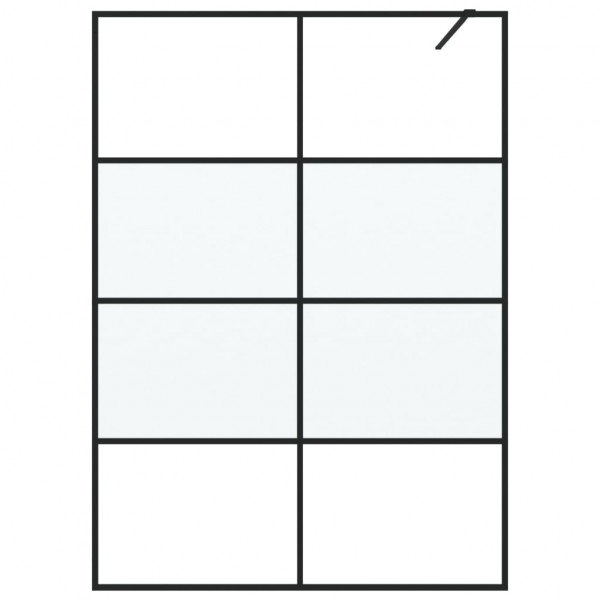 Divisória de chuveiro 140x195 cm vidro semiopaco ESG preto M 3