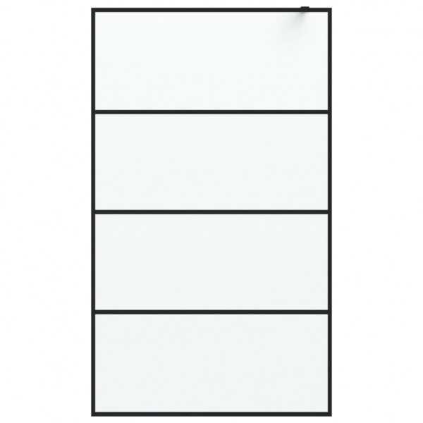 Mampara de ducha vidrio ESG esmerilado negro 115x195 cm M 3