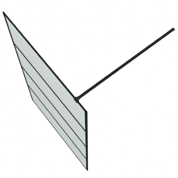 Divisória de chuveiro 115x195 cm vidro opaco ESG preto M 5
