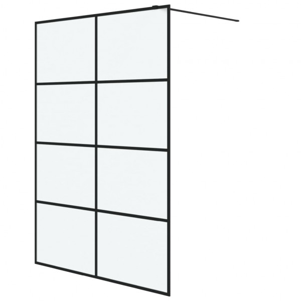 Tapete de chuveiro ESG de vidro esmaltado preto 140x195 cm M 2