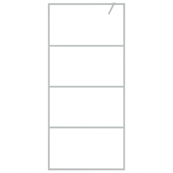 Divisória de chuveiro prateado 90x195 cm vidro ESG transparente M 3