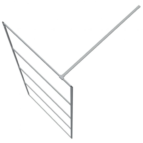 Divisória de chuveiro prateado 90x195 cm vidro ESG transparente M 5