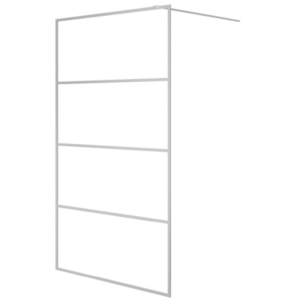 Mampara de ducha vidrio ESG transparente plateado 115x195 cm M 2