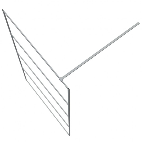 Divisória de chuveiro prateado 115x195cm vidro ESG transparente M 5