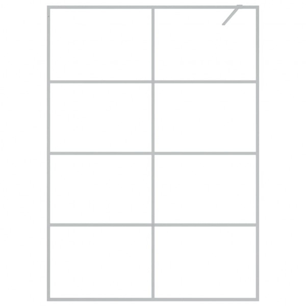 Mampara de ducha vidrio ESG transparente plateado 140x195 cm M 3