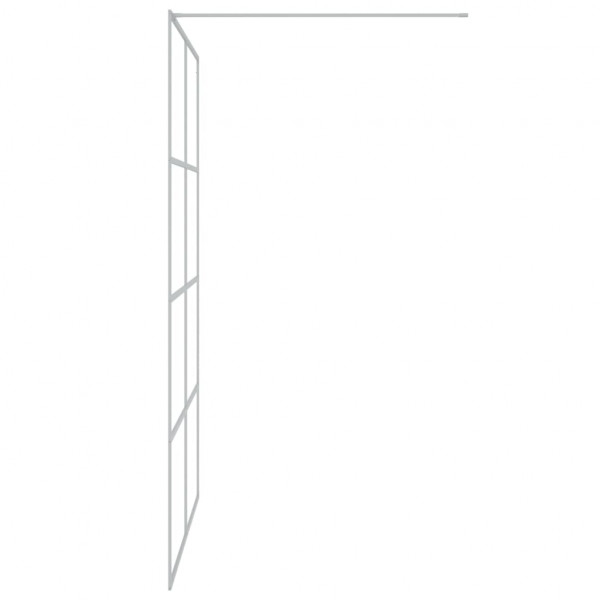 Divisória de chuveiro 140x195cm vidro transparente ESG prateado M 4