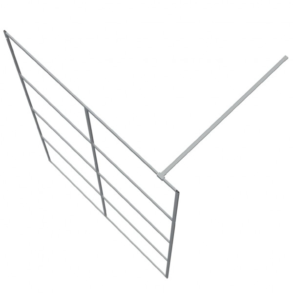 Mampara de ducha vidrio ESG transparente plateado 140x195 cm M 5