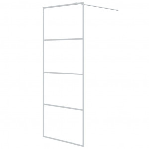 Mampara de ducha vidrio ESG transparente blanco 80x195 cm H