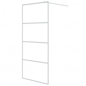 Mampara de ducha vidrio ESG transparente blanco 90x195 cm H