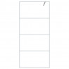 Mampara de ducha vidrio ESG transparente blanco 90x195 cm 3