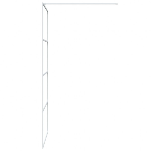 Divisória de chuveiro branco 90x195 cm vidro ESG transparente M 4