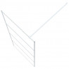 Divisória de chuveiro branco 90x195 cm vidro ESG transparente 5