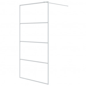 Divisória de chuveiro branco 100x195 cm vidro ESG transparente H