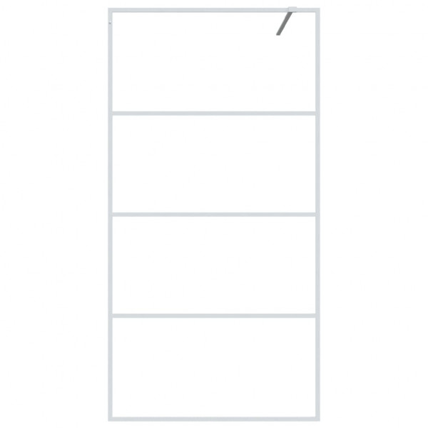 Mampara de ducha vidrio ESG transparente blanco 100x195 cm M 3