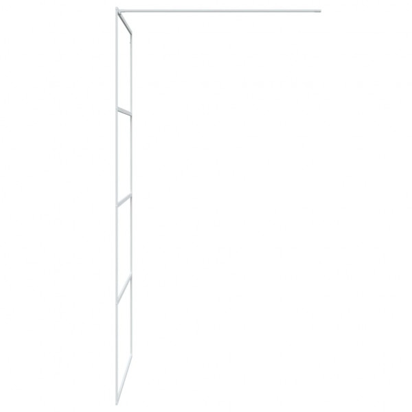 Divisória de chuveiro branco 100x195 cm vidro ESG transparente M 4