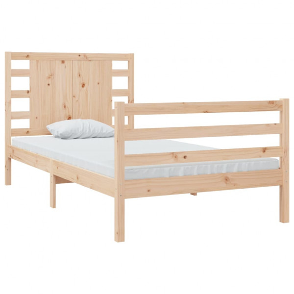 Estructura de cama madera maciza pino 90x190 cm M 3