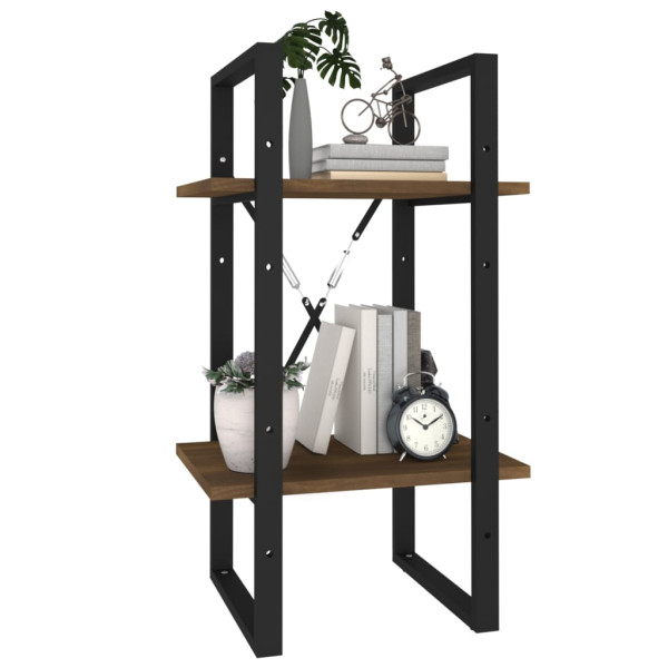 Estantería 2 niveles madera marrón roble 40x30x70 cm M 4