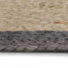 Tapete artesanal em juta com rebordo cinzento escuro 210 cm 2
