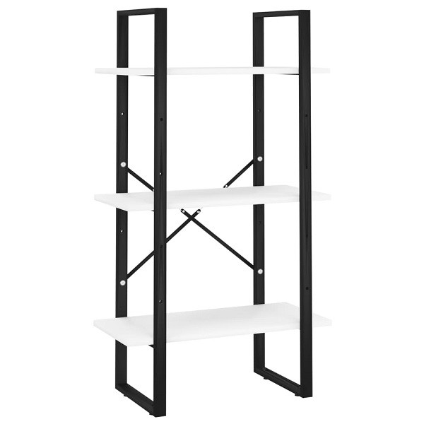 Estante almacenamiento madera contrachapada blanco 60x30x105 cm D